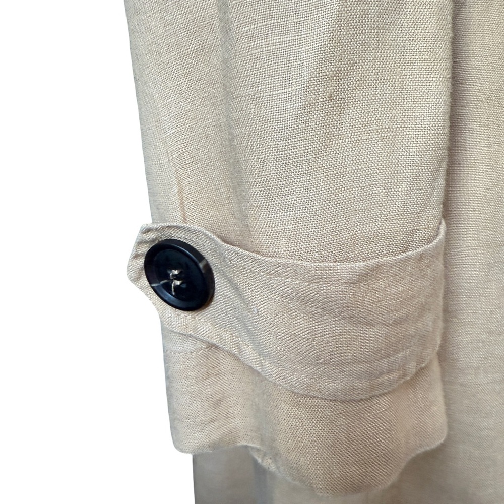 Eva Franco Women’s 100% Linen Trench Coat Size S  Excellent Condition - Picture 5 of 6